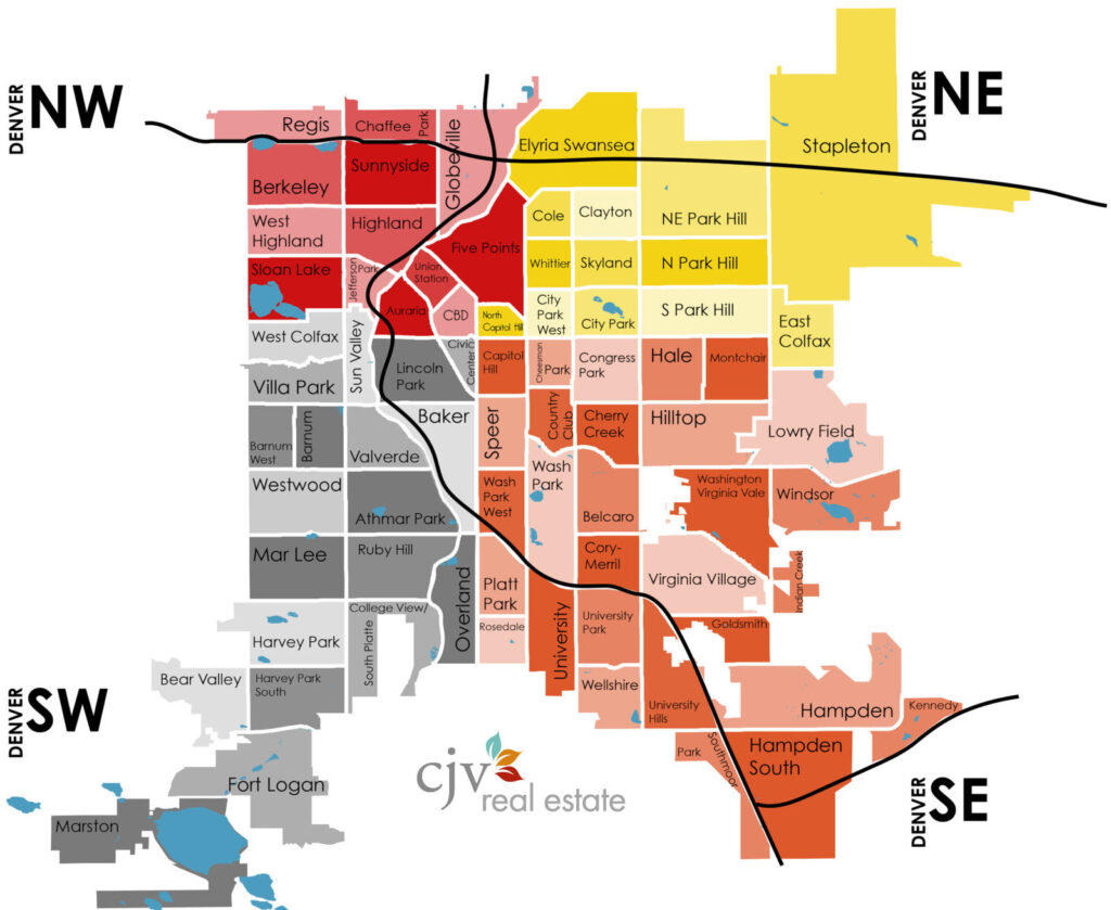 Map Of Denver Neighborhoods Denver Neighborhood Map - Cjv Real Estate